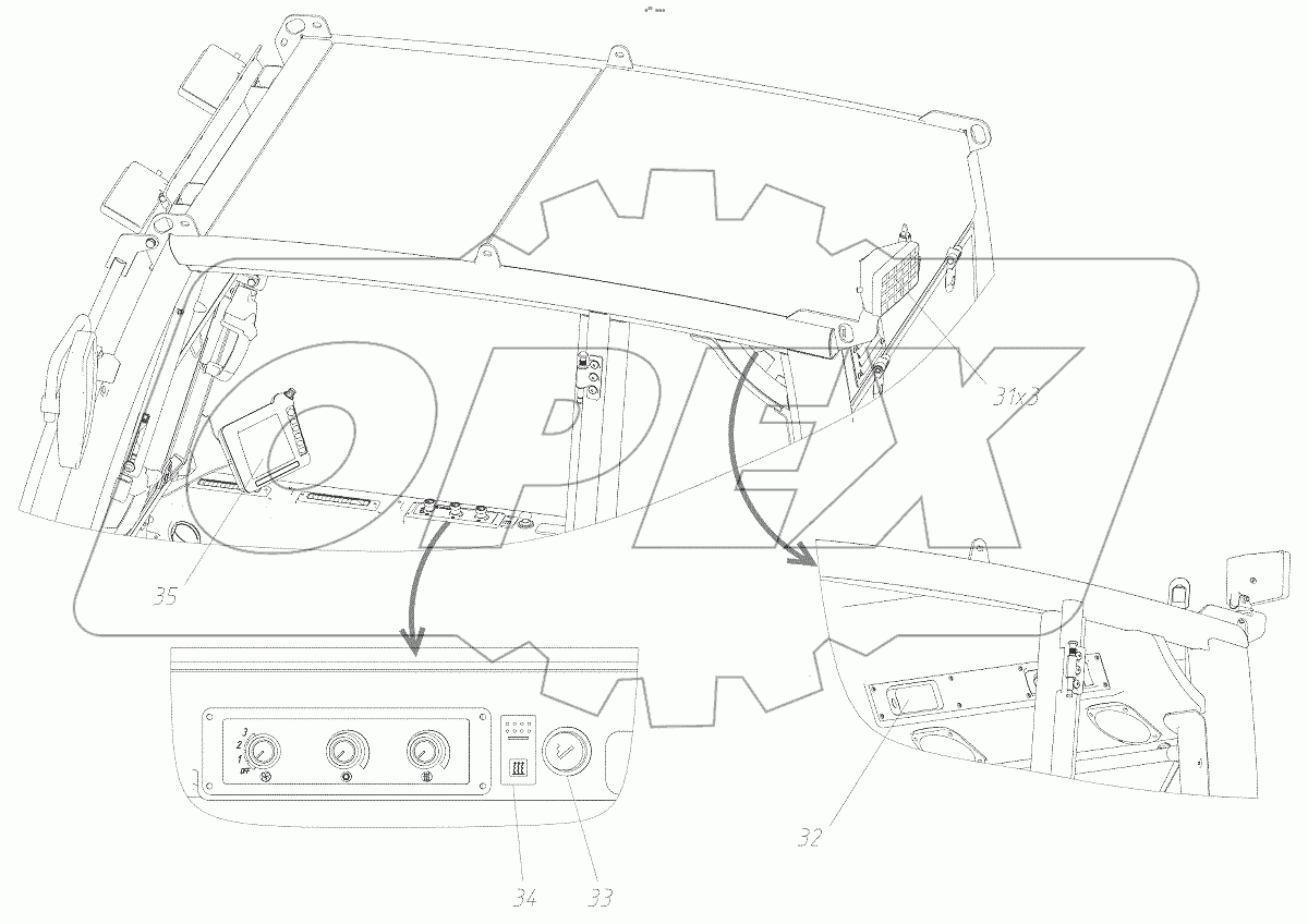  Электроуправление в кабине