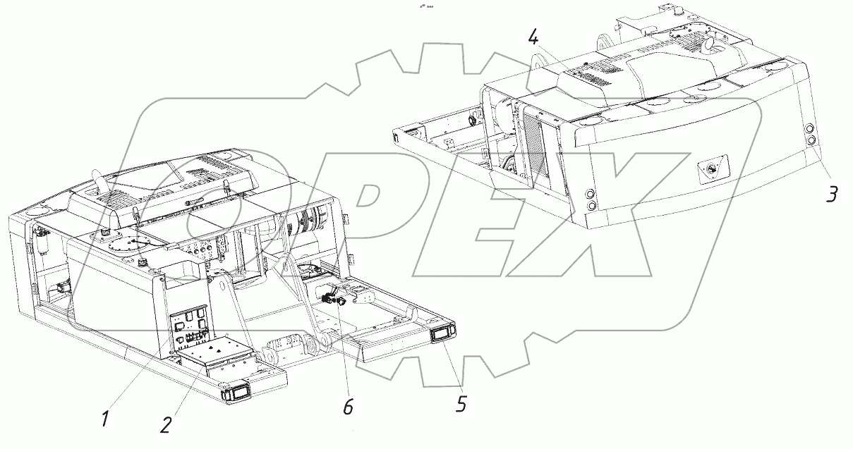  Электрооборудование на поворотной платформе