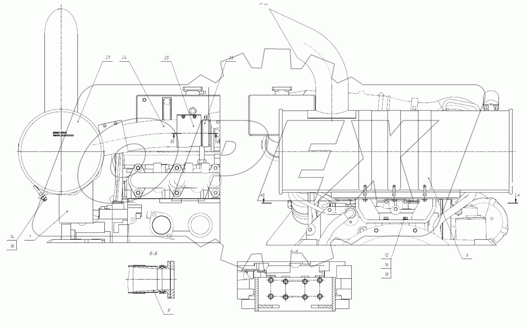  Установка глушителя