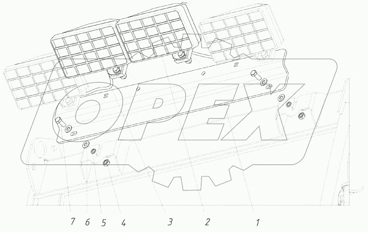  Установка четырех фар на крыше