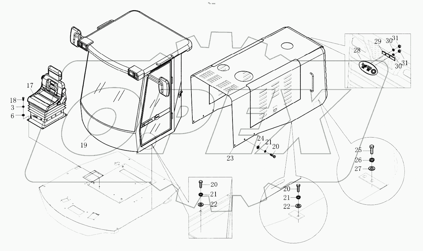  Cab And Engine Cover Assy