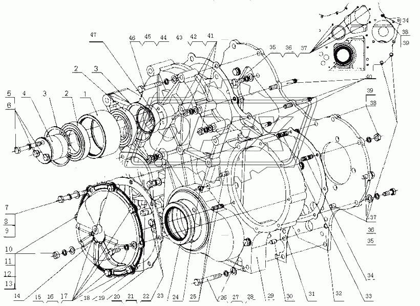 D07LB-1002200 Части корпуса распределительной шестерни