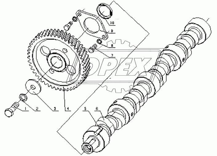 D30-1006000A Распределительный вал в сборе