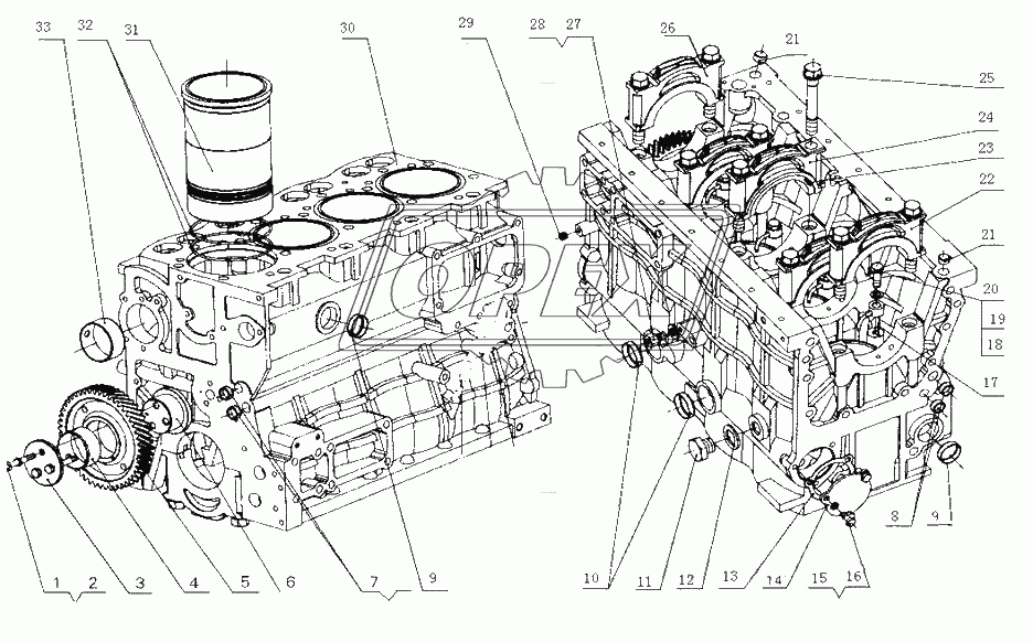 D08LB-1002000 Блок цилиндров в сборе