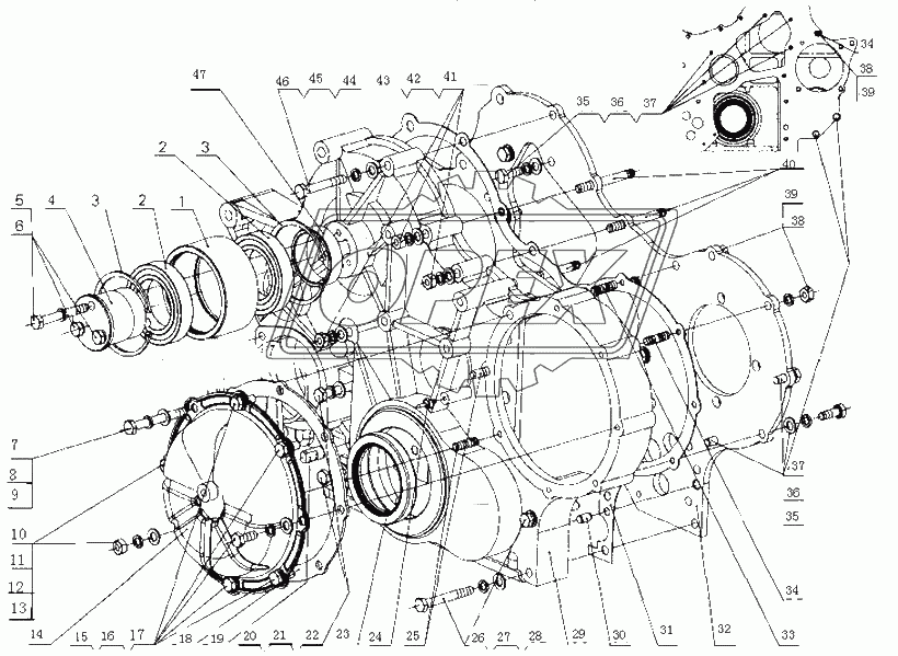 D08LB-1002200 Детали отсека распределительной шестерни