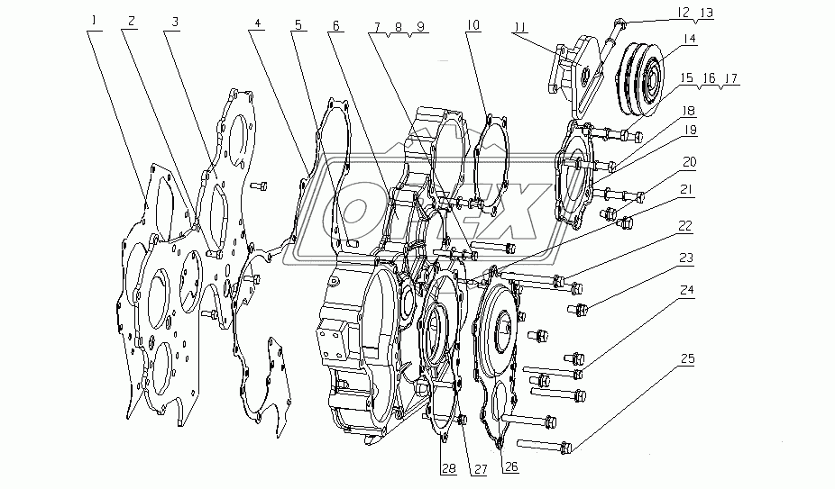 E1202-1002200 Части корпуса шестерни