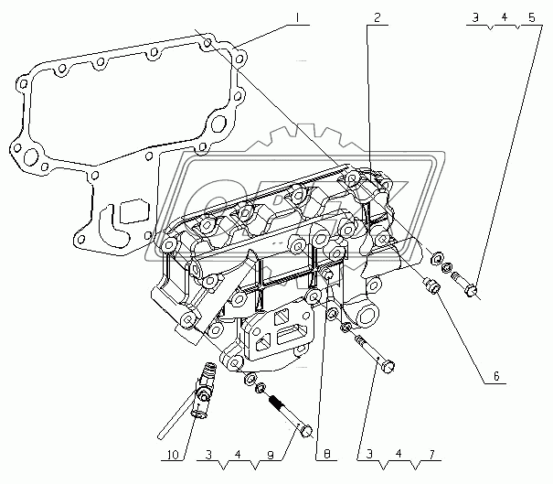 530-1013000C Маслоохладитель в сборе