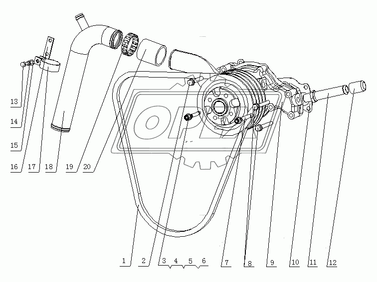 E12N2-1307000 Водный насос в сборе