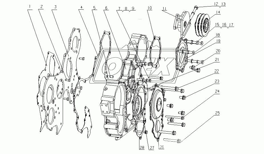 E1202-1002200 Части корпуса шестерни