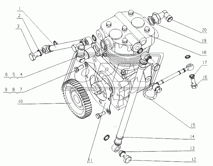 E02HA-3509000 Пневматический компрессор