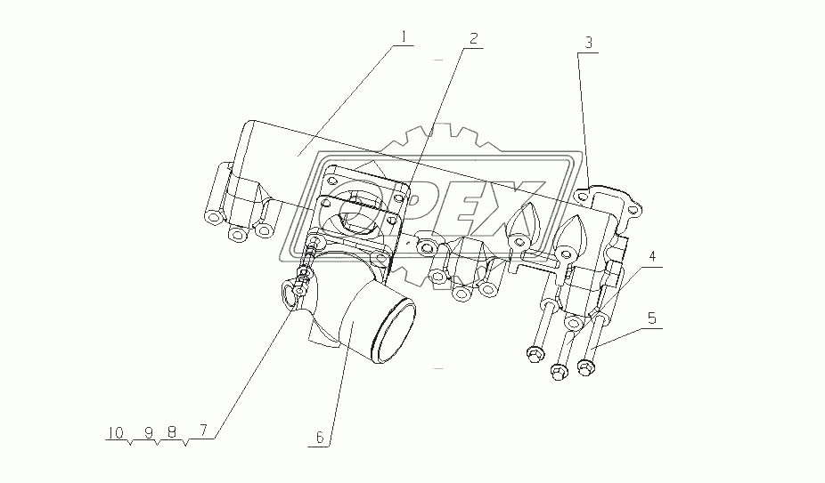 F300A-1008100/02 Часть впускной трубы