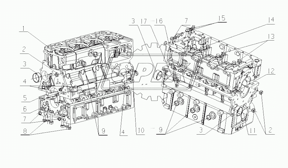 F6000-1002100 Части блока цилиндров