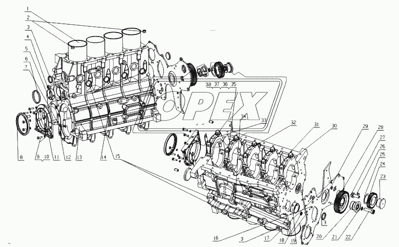 G2HBB-1002000 Блок цилиндров в сборе