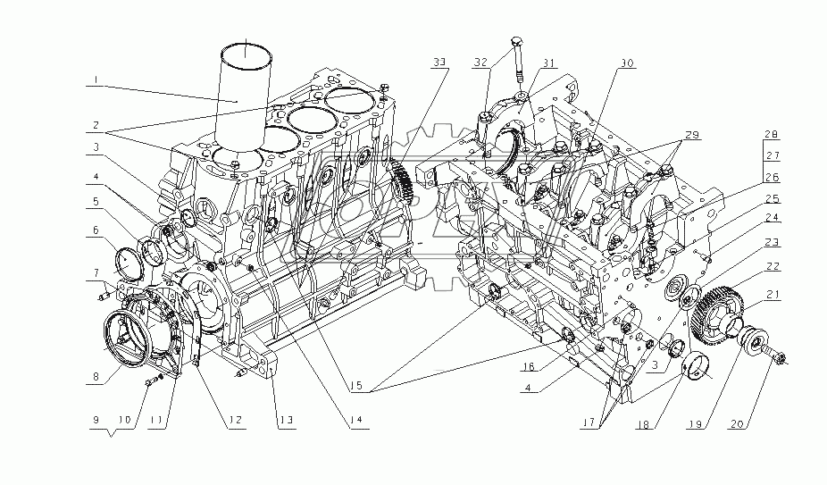 G05LA-1002000 Блок цилиндров в сборе