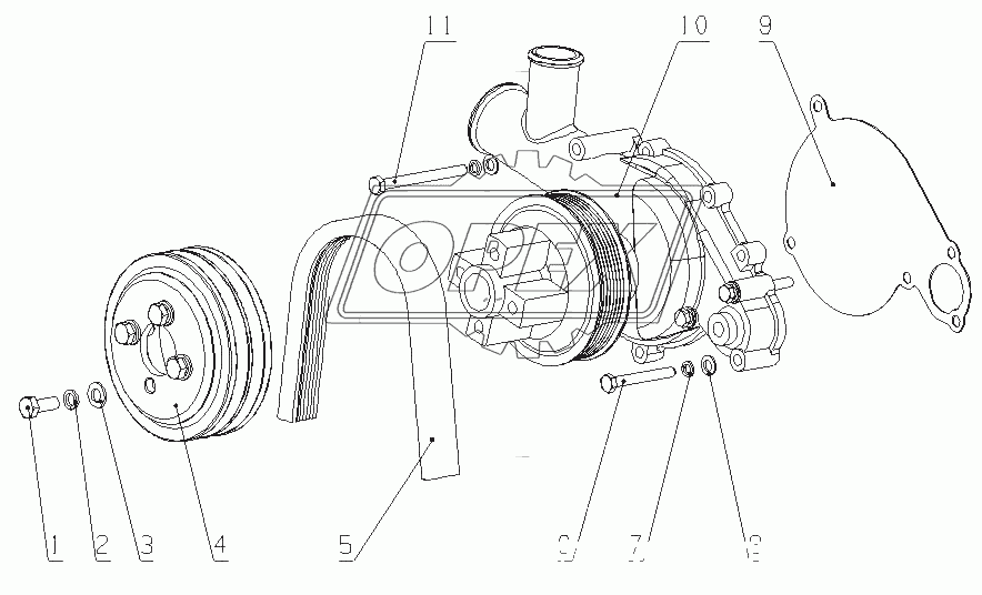 G0211-1307000 Водный насос в сборе