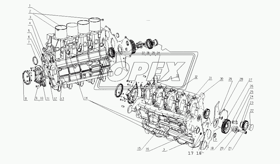 G2HBB-1002000 Блок цилиндров в сборе