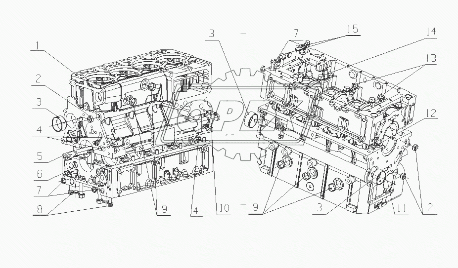 F5000-1002100/04 Части блока цилиндров