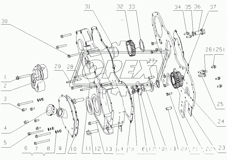 J61DA-1002200/15 Части корпуса шестерни