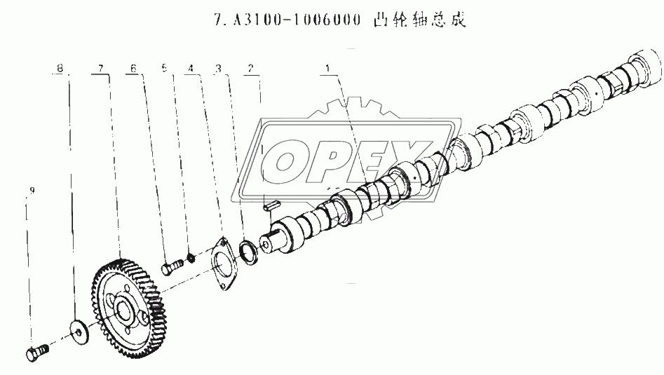 A3100-1006000 Распределительный вал в сборе