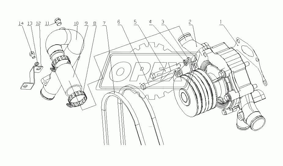 G460D-1307000 Водный насос в сборе