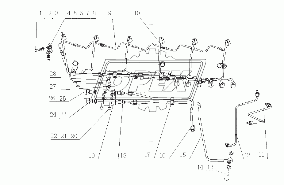 G470B-1104000 Топливопровод в сборе