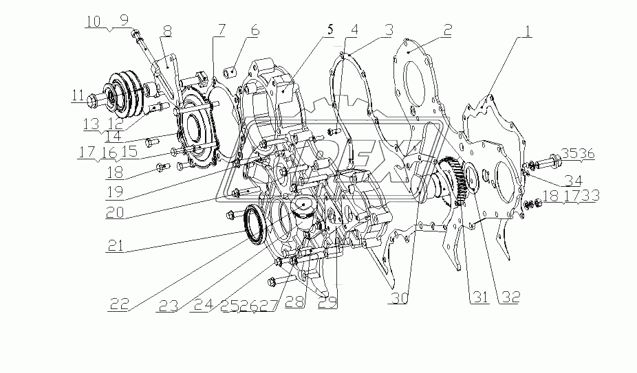 G4700-1002030 Части корпуса шестерни