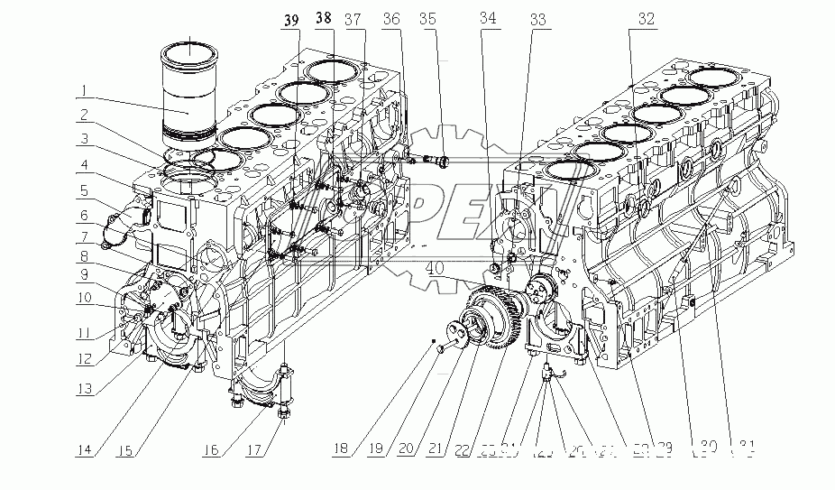 J46D8-1002000 Блок цилиндров в сборе