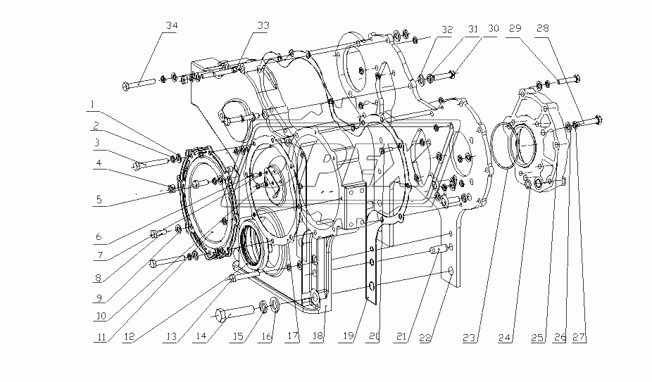 J3300-1002200 Части корпуса шестерни