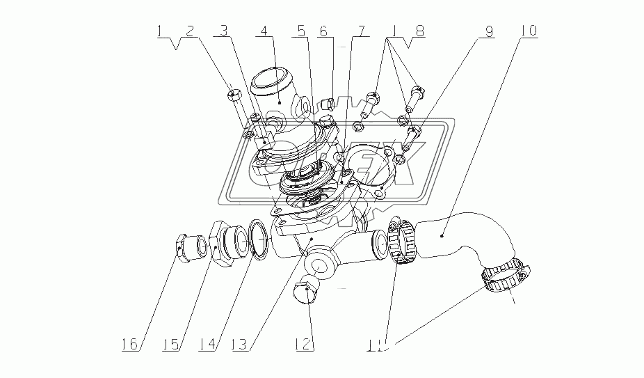 J42SB-1306000 Термостат в сборе