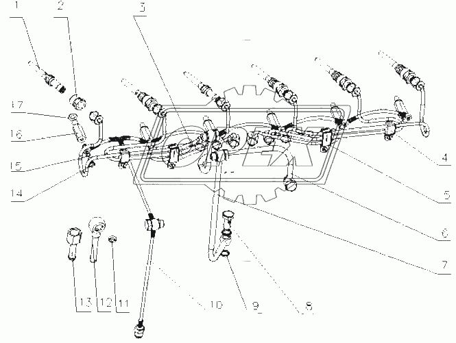 L30JA-1104000 Топливопровод в сборе