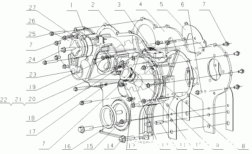 L330A-1002200 Части корпуса шестерни