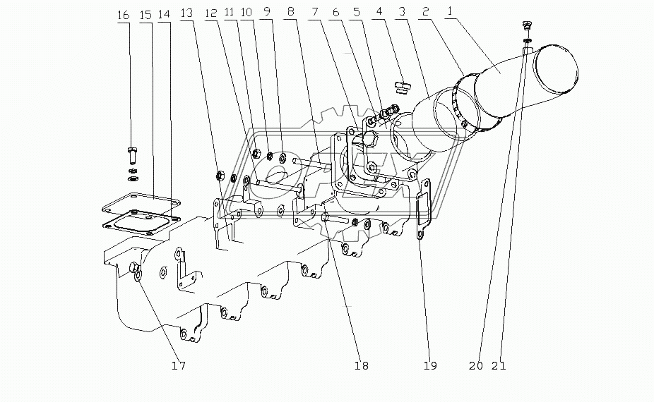 M32X2-1008100/02, M36T1-1008500/03 Части всасывающего трубопровода и части соеденительного патрубка