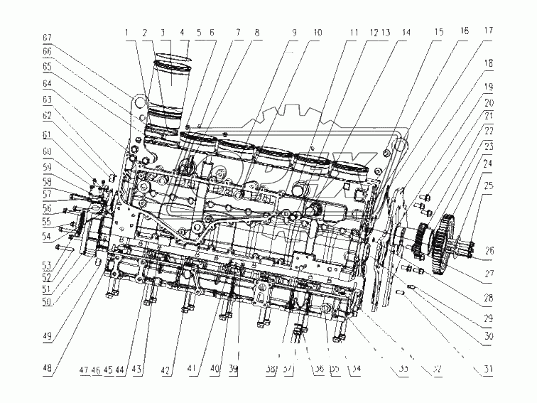 M6000-1002000 Блок цилиндров в сборе