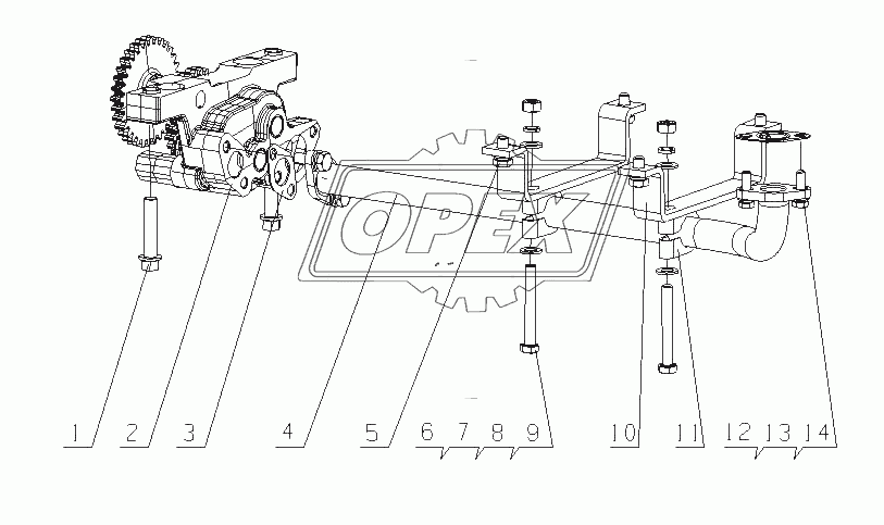 M6600-1011000 Масляный насос в сборе