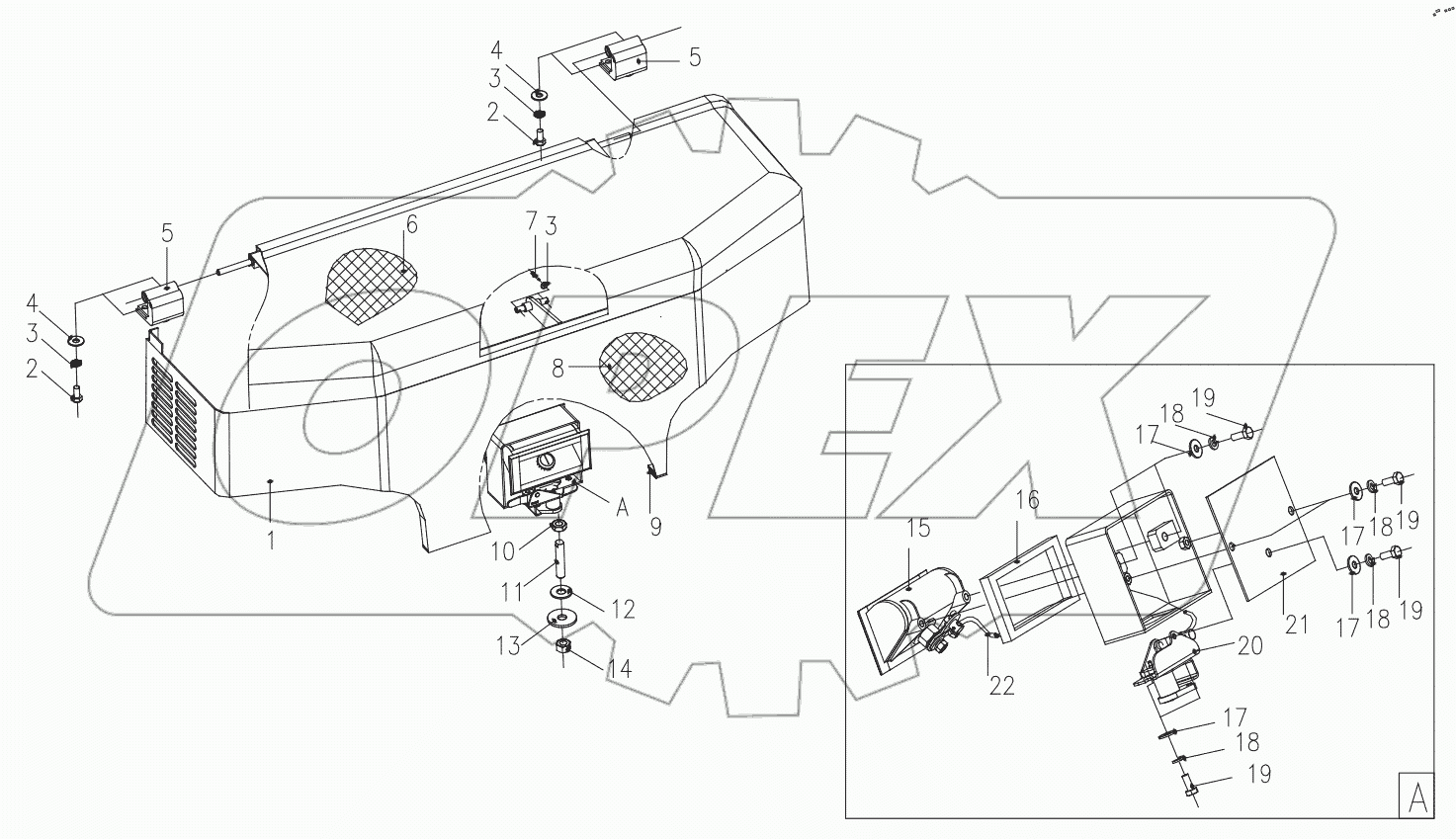  ENGINE HOOD (Applicable to 801A model)
