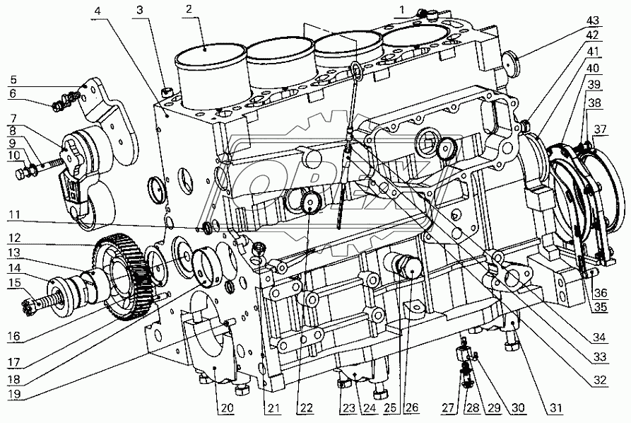 G0100-1002000 Cylinder block assembly