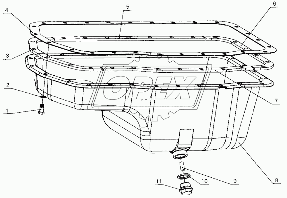 G0100-1009000B Oil sump assembly