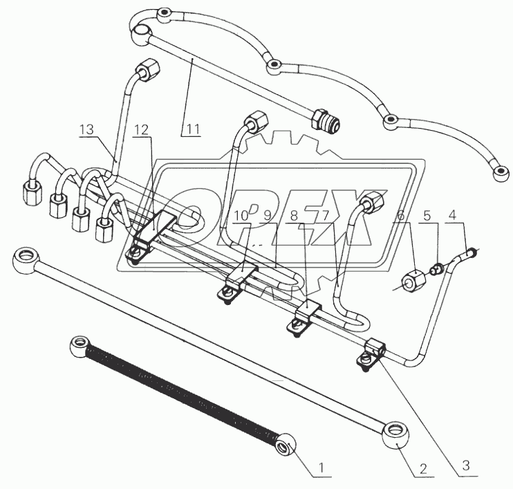 D0800-1104000 Fuel line assembly