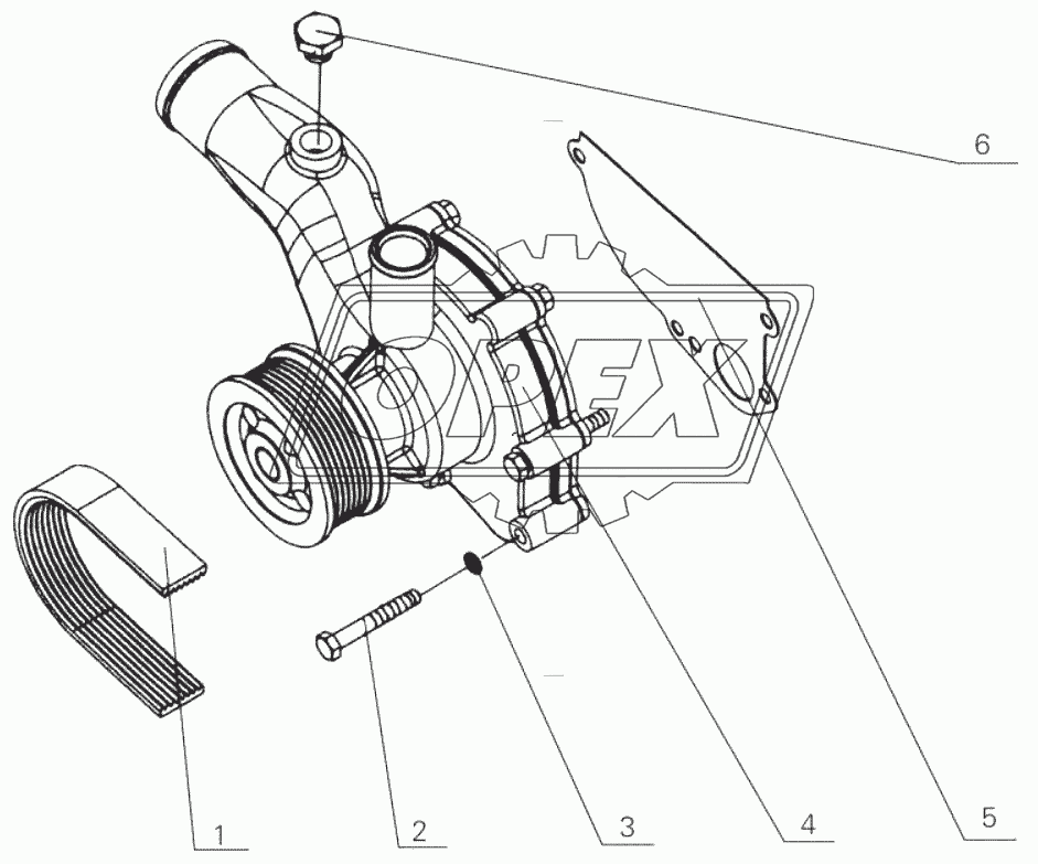 D30-1307000 Water pump assembly