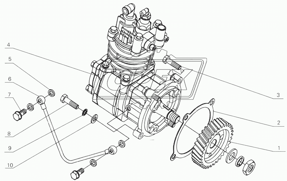 D0200-3509000 Air compressor assembly