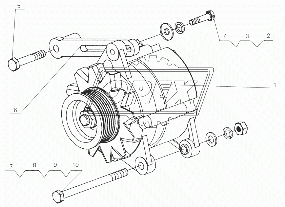 D30-3701000 Charging generator assembly