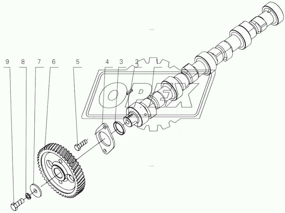 D30-1006000A Camshaft assembly