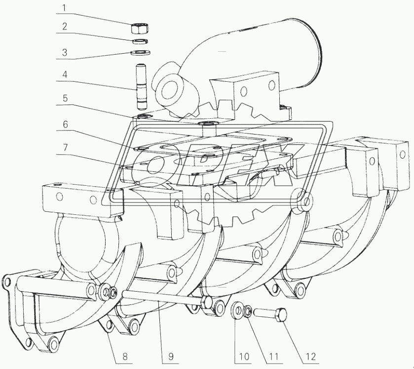 D0800-1008010 Intake manifold assembly