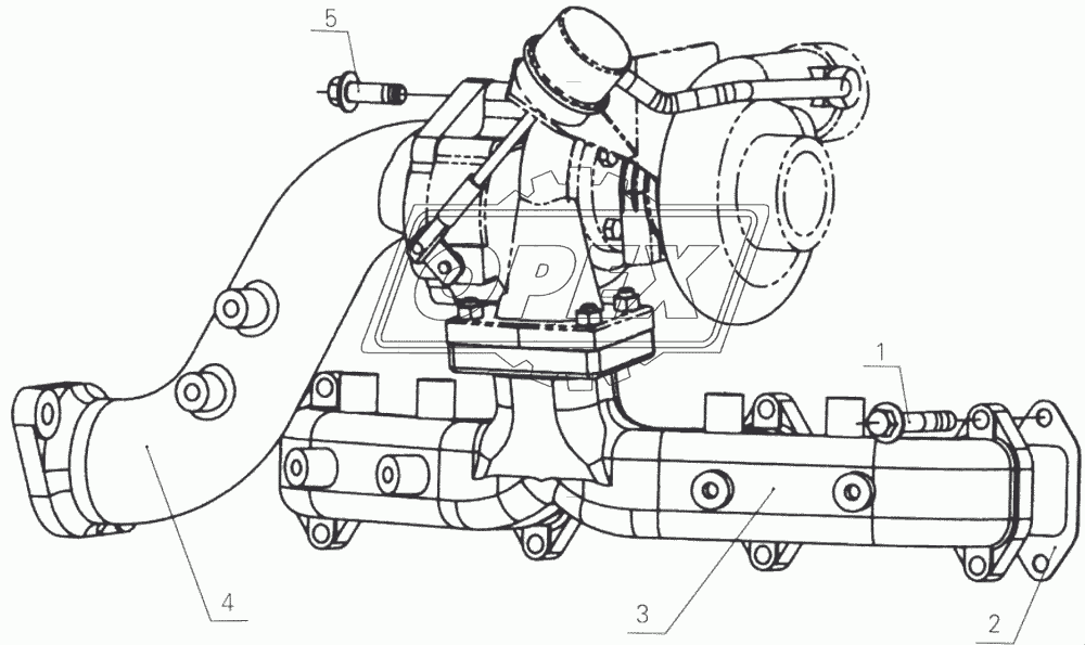 D0200-1008020 Exhaust manifold assembly