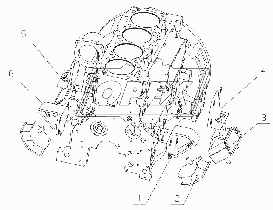 G0219-1001000 Engine mounting assembly