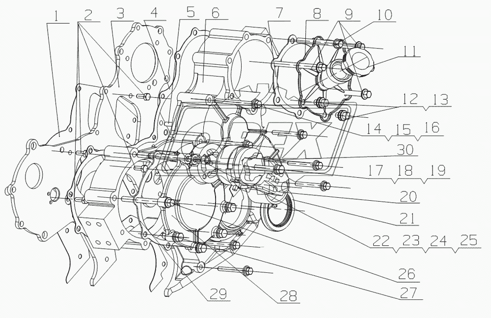 G06CA-1002200 Gear housing assembly