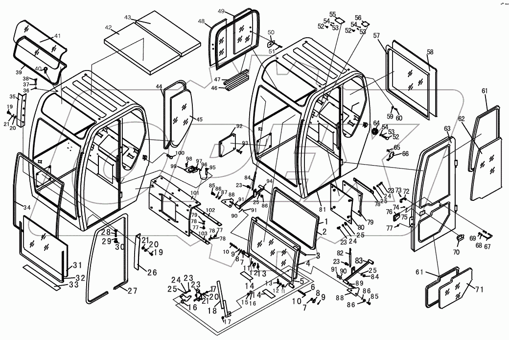  DRIVER'COVER FRAME MODULES CAB