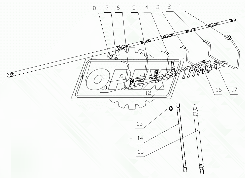 B7615-1104000 Трубопровод системы питания топливом в сборе