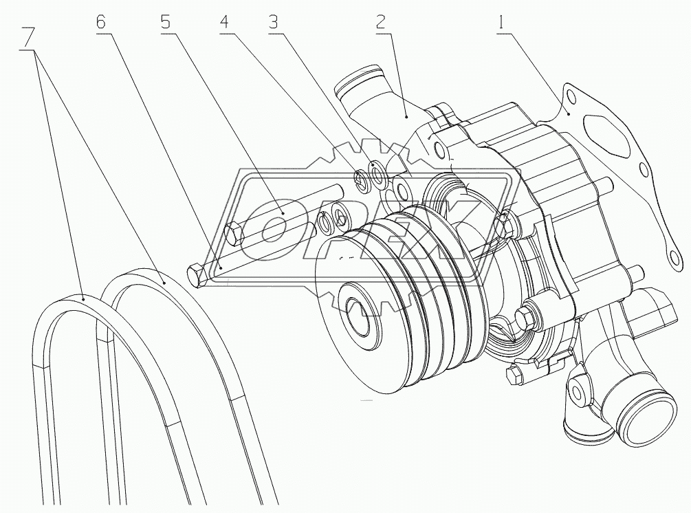 G5800-1307000 Water pump assembly