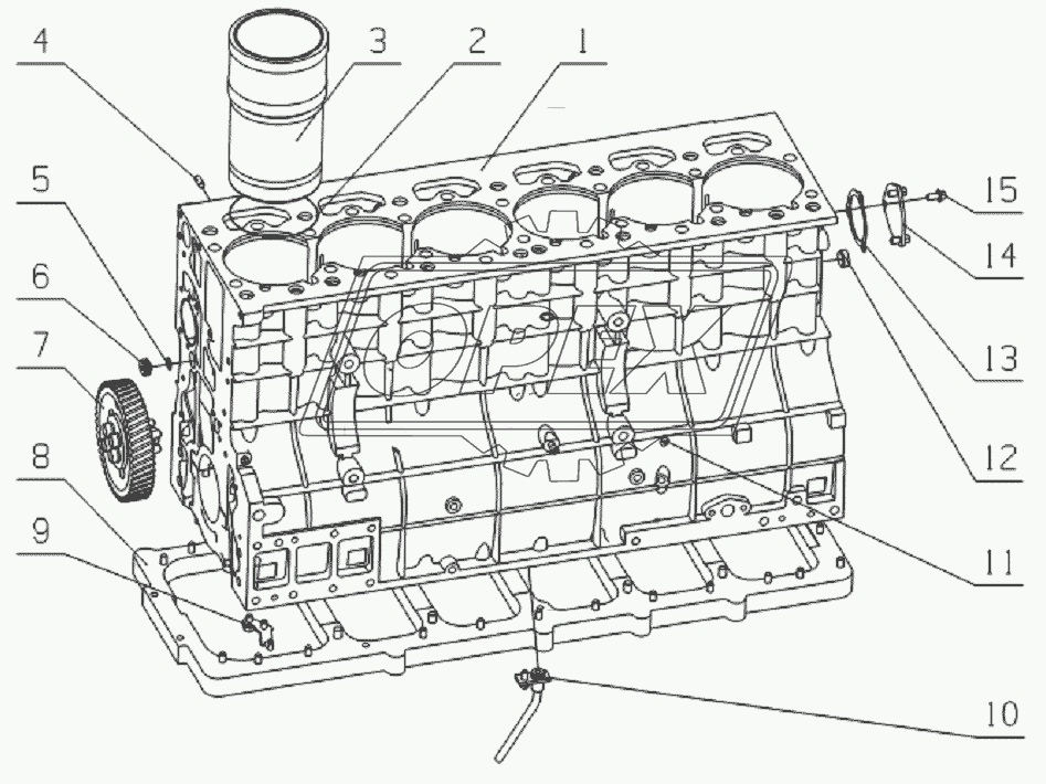 L37LA-1002000 Cylinder block assembly